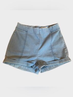 Cooperative Urban Outfitters High Waisted Back Zip Denim Shorts - 8